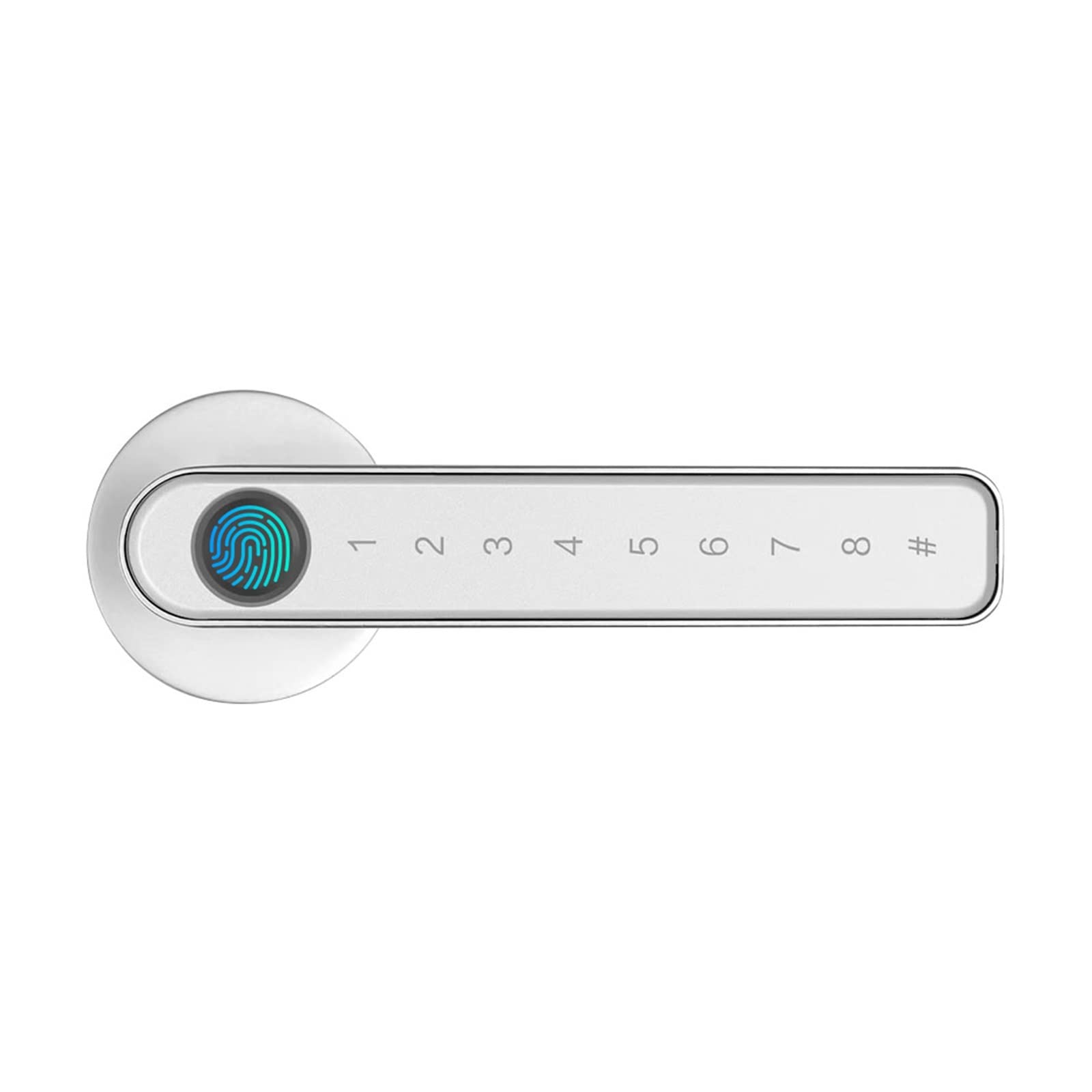 Serratura intelligente Tuya Fingerprint Smart Door Lock Keyless Entry Manopole biometriche for porte serratura Password Serratura digitale elettronica for casa Qualsiasi porta(Silver No APP-01)