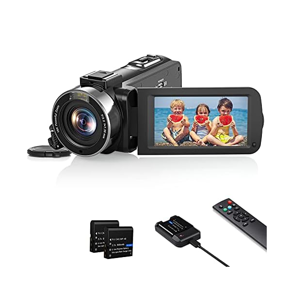 Videokamera Camcorder 1080P, Vlogging Kamera Recorder FHD 30FPS 36 MP für YouTube, IR Nachtsicht Camcorder 3.0 '' IPS…