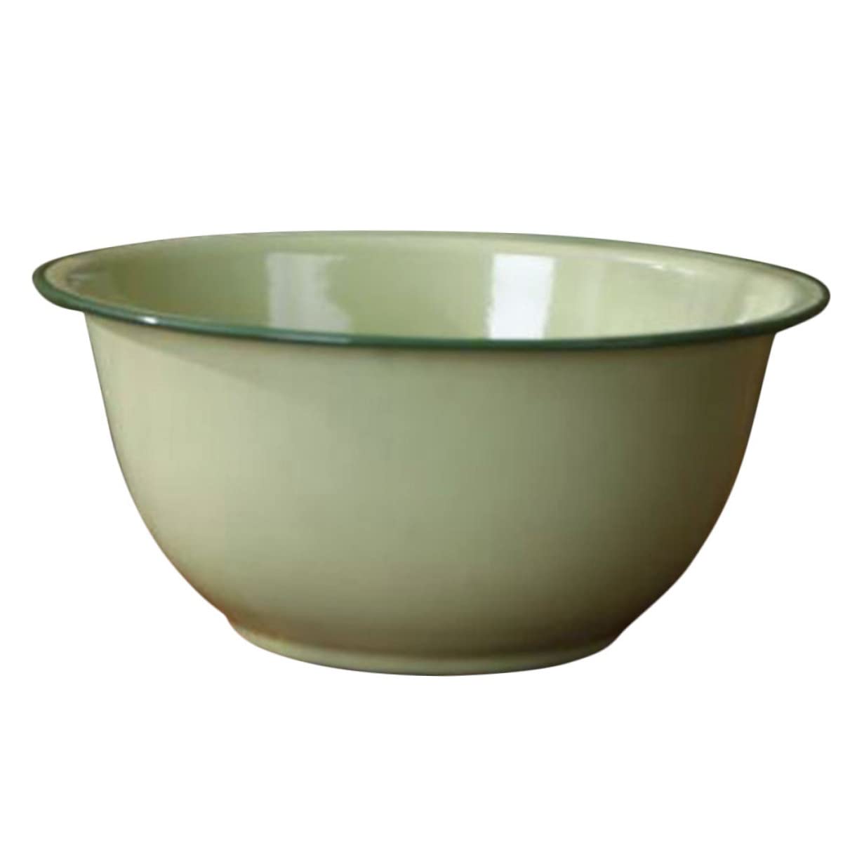 Luxshiny 2pcs Vintage Enamel Mixing Bowl Deep
