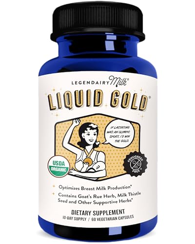 Image of Legendairy Milk Liquid Gold Lactation Support | Lactation Supplement with Organic Goats Rue, Milk Thistle, Shatavari, Fennel, Alfalfa & Anise | Breastfeeding Supplements, 60 Count
