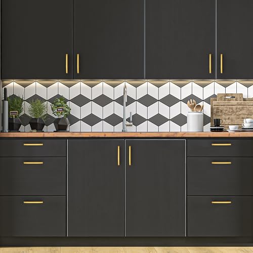 Image of Ravinte 30 Pack Cabinet Handles Brushed Brass Cabinet Pulls Kitchen Cabinet Handles,Curved Drawer Pulls in 6 Inch Length with 3.75 Inch Hole Center Arch Kitchen Cabinet Hardware