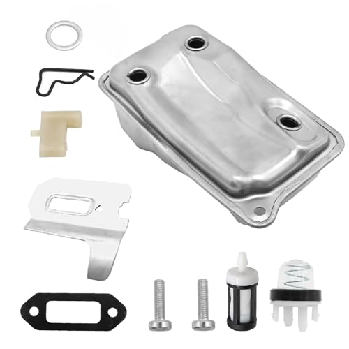 VIKKSAER 4238-140-0611 Exhaust Muffler Gasket Replacement Kit with Air Filter, Replacement for Stihl TS410 TS420 Cut-Off Concrete Saw, Replaces 4238 140 0611
