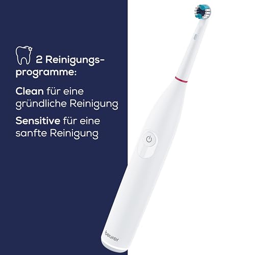 Beurer TB 30 Elektrische Zahnbürste, 2 Reinigungsprogramme für Zahnpflege, oszillierend-pulsierende Putztechnologie zur Plaque Entfernung, 2-Minuten-Timer, leistungsstarker Akku – Bild 4