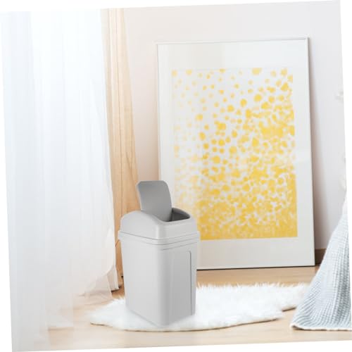 Caneca de basura rectangular con tapa abatible para el hogar miniatura 6
