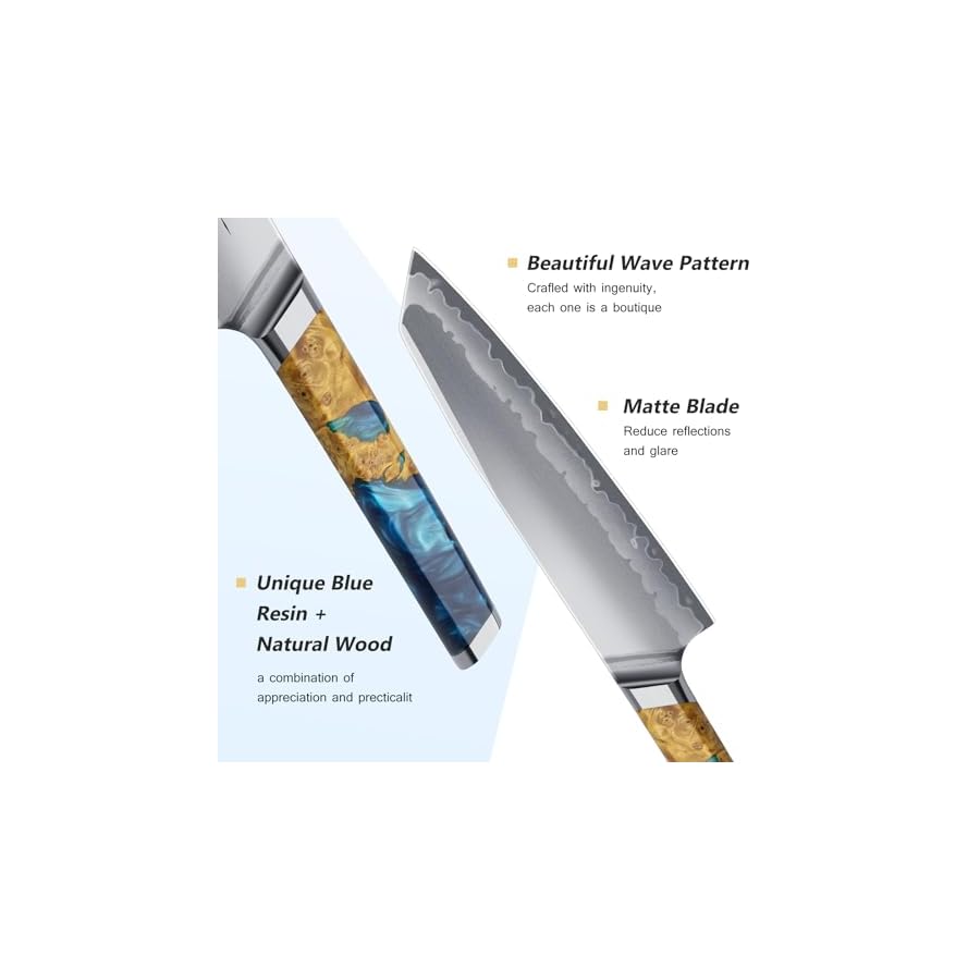 Chef-Knife-8-inch-Kitchen-Knife-in-S35VN-Powder-Steel-Core-Japanese-Chef-Knife-7-Layers-Clad-Steel-Cooking-Knife-Super-Sharp-Knife-for-Kitchen-with-Celestial-Resin-Wood-Handle-Gift-Box FINTISO Chef Knife 8 inch Kitchen Knife in S35VN Powder Steel Core Japanese Chef Knife, 7-Layers Clad Steel Cooking Knife Super Sharp Knife for Kitchen with Celestial Resin & Wood Handle Gift Box