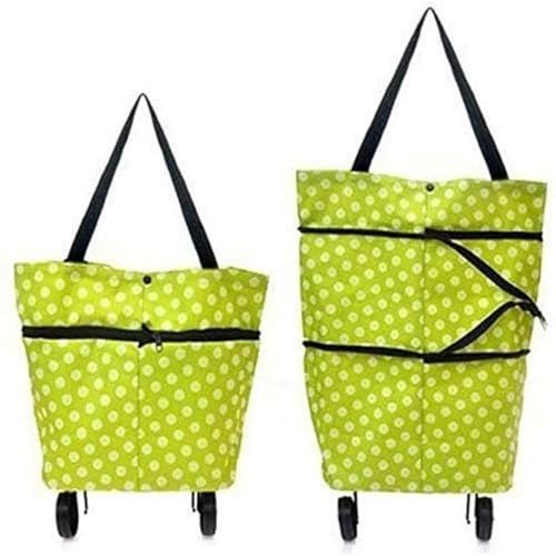 Polyester Trolley Luggage Bags Traveling Vegetable Grocery Clothi...