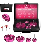 4 Pcs PVC Pipe Reamer Kit With 1-1/2inch, 2inch, 3inch, 4inch, 1 Carbide Insert, Aluminum PVC Fit...