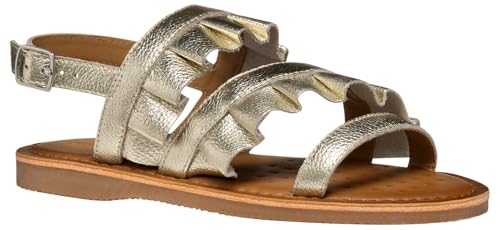 Geox J Sandal EOLIE Girl, Sandalia, Platinum, 33 EU