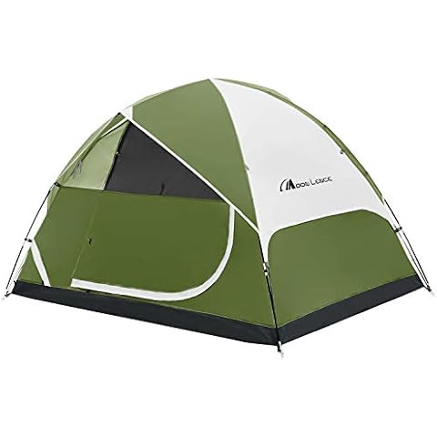 MOON LENCE Camping Tent 4 Person Tent Easy Setup Outdoor Tents Waterproof Double Layer for Camp and Backpacking Green Cover