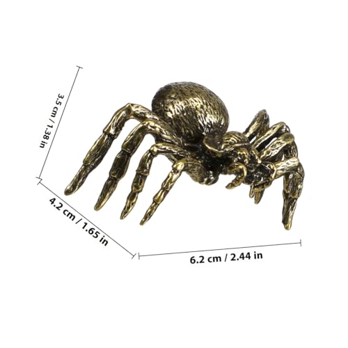 Figura decorativa araña de latón para escritorio miniatura 6