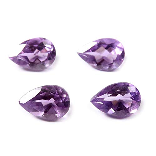 Améthyste naturelle en cabochon de 5,4 carats : évitez les imitations avec ce lot de 4 gemmes