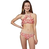 O'NEILL Girl's Piper Ditsy High Neck (Little Kids/Big Kids) Bittersweet 12 Big Kid