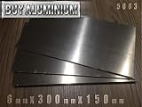 aluminio compuesto 6mm Grosor: 6 mm. Placa de aluminio de 6 mm – 5083, 300mm x 150mm, 1