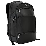 Targus Mobile-VIP Travel and TSA Checkpoint-Friendly Backpack for Business Professional Travel with Durable Weather-Resistant, Trolley Strap, Protective Sling for 15.6-Inch Laptop, Black (PSB862)