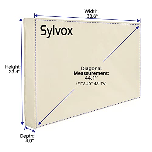 SYLVOX Outdoor TV Cover, 40-43 Inch, Waterproof, Dustproof, Sunscreen, Fit Any Outdoor Smart TV Set