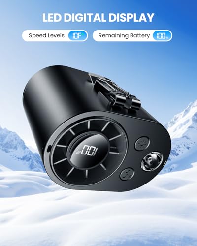 Image of coldSky Waist Clip Fan With 10000mAh Battery, 10 Speeds