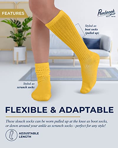 Pembrook 6 Pairs Slouch Socks For Women - Knee High Slouch Socks Women | Scrunch Socks Women | Slouchy Socks For Women #TOP2