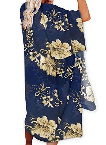 Image of Jayscreate Women's Breezy Summer Boho Kimonos Sheer Beach Cardigan Cover Up