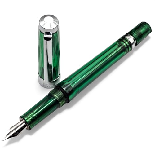 Image of Venti Fountain Pen - Acrylic Luxury Pen,VAC Filler, Schmidt Nib (Fine),Vaccum Filling, Best Pen Gift Set for Men & Women, Professional, Executive, Office, Nice Pens,Return Gift (F013-Green)