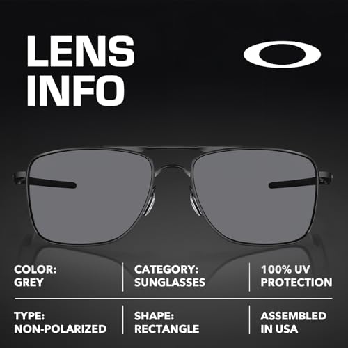 Image of Oakley GAUGE 8 OO4124 Rectangle Shape Sunglasses With Official Eyewear Kit | Men's Sunglasses