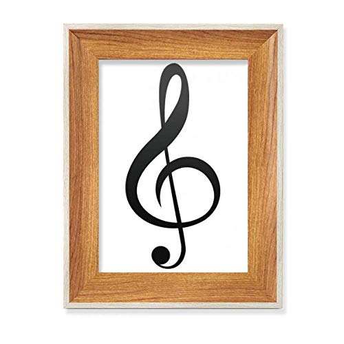 Treble clef la musique noire cadre en bois de bureau de style tableau d'art