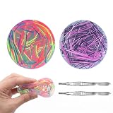PLUSHCEWT 2 Pcs Picky Pad Skin Picking Fidget Toys, Fidget Toys Set mit Pinzette, Sensorisches Silikonspielzeug zur Angstbewältigung und Stressabbau für Erwachsene im Büro Schule Reise (B-8.5cm)