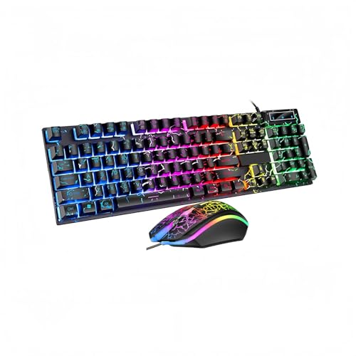 Image of Wired Crack Gaming Keyboard and Mouse Combo