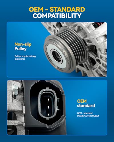 Image of PHILTOP 21153N New Alternator Compatible with 2016-2018 Hyundai Tucson | 130A Alternator for 2016-2018 Tucson, 2018-2021 Kona, 2020-2022 Forte, 2016-2020 Optima, 2017-2021 Soul, 2017-2020 Elantra