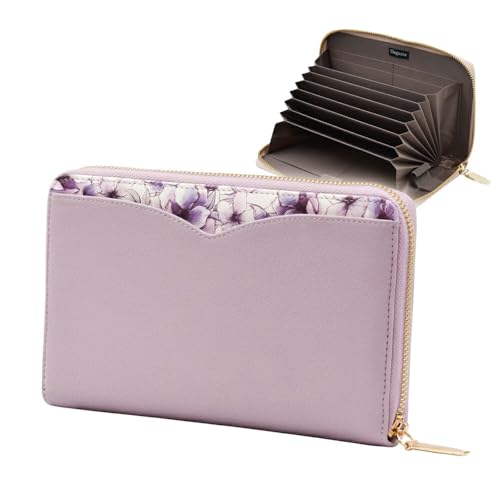 [Elegante]  Flower ʒP[X Ch~ XL~Oh~ e ӎ[ ʒ nR J[h[ ΂ ԕ ݃J[ t@Xi[t RFID Ch~  킢 X[L[p[v