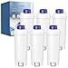 6er-Pack Wasserfilter für Delonghi Wasserfilter DLSC002, Wasserfilterkartuschen kompatibel mit Delonghi ECAM, ESAM, ETAM, EPAM, Dinamica, Magnifica S, Eletta Explorer, Prima Donna, Rivelia