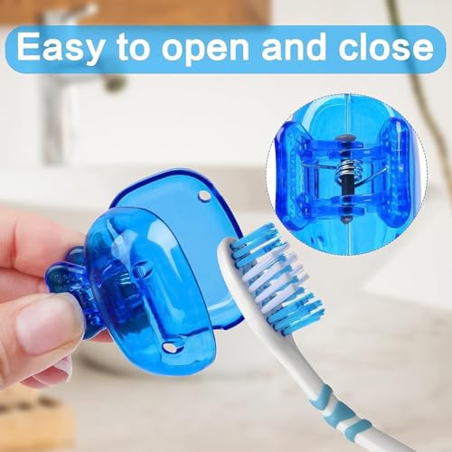 Image of Oblivion Toothbrush Holder - Plastic Anti-Bacterial Travel Protectors for Oral Care - Portable Brush Holder for Bathroom Wall, Trip & Travel - Multicolor Toothbrush Case Box & Cover (Set of 4)