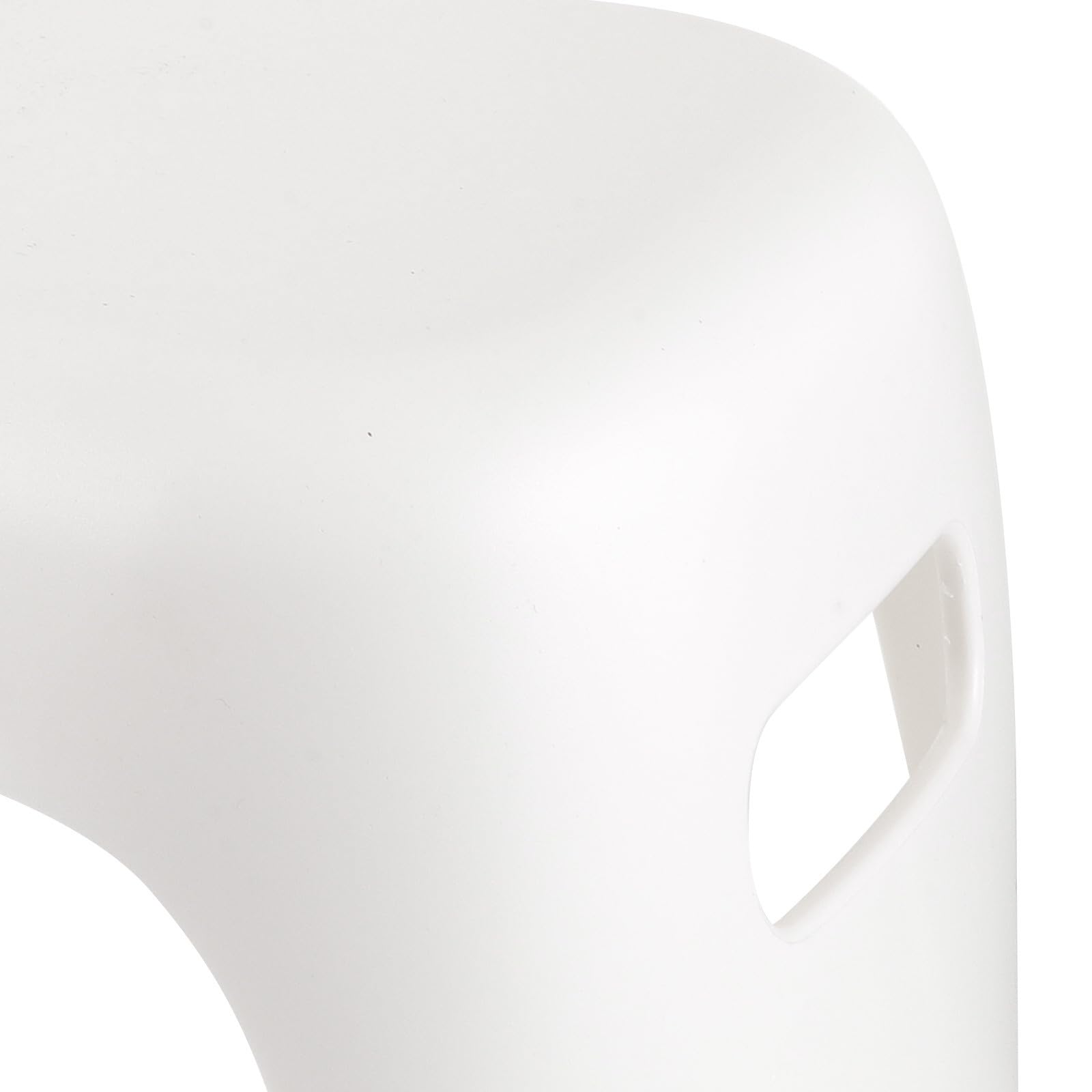 Abaodam Taburete de Plástico, Pequeño, Ligero y Portátil, Blanco