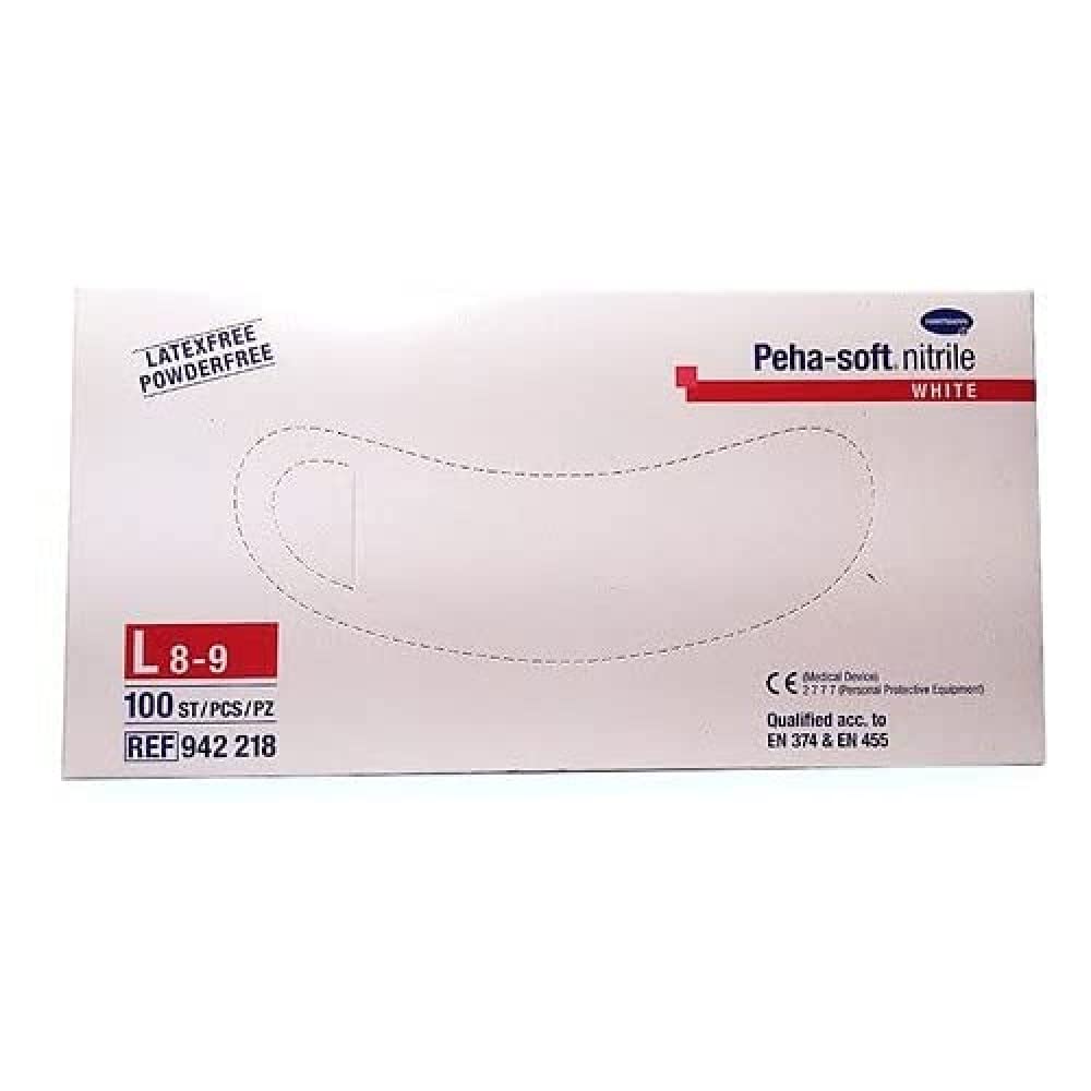 Gant nitrile blanc jetable Peha-Soft taille L boîte de 100 pièces examen