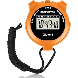 Digital Sports Stopwatch Timer,Single Lap Split Digital Stopwatch with Alarm,Multi-Function Large Display STOPWATCH Countdown Timer,Shockproof stopwatch for Coaches,Swimming,Running,Sports,Gym(Orange)