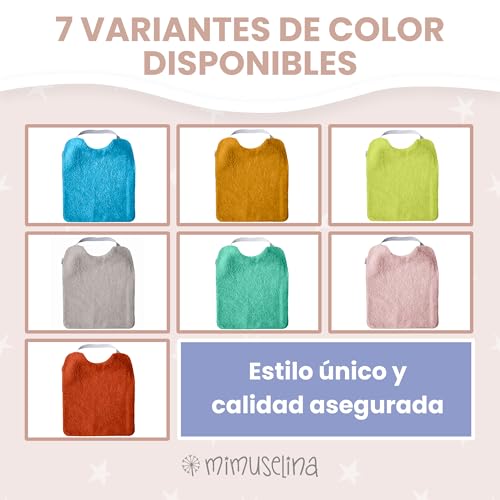 Miniatura 8 de Mimuselina Pack De 5 Baberos Bebe Impermeables Blw Reutilizable Babero Bebe Recien Nacido De Rizo Y Algodón Premium Baberos Grandes Con Certificación Oeko-Tex Y Sin Bpa Fabricados A Mano España