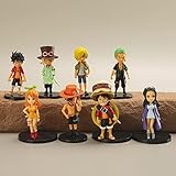 8 Pieces Cute Anime Action Figure Set,Cartoon Doll Statue Game Figure Model,Drawing Room Ornaments Collection PVC,A Gift for Boys and Girls Anime Fans