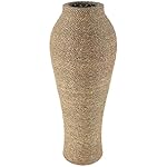 Deco 79 Seagrass Handmade Decorative Vase Tall Wrapped Centerpiece Vase, Vase for Home Decoration 12" x 12" x 31", Brown