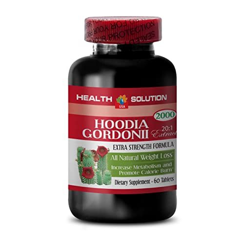 Hoodia Organic - Hoodia Gordonii Extract 2000 - All Natural Weight Loss Supplement - Hoodia Gordonii 2000 - Hoodia Gordonii Plant - Hoodia Gordonii Powder - Hoodia Gordonii Extract - 1 Bottle 60 Tab #TOP1
