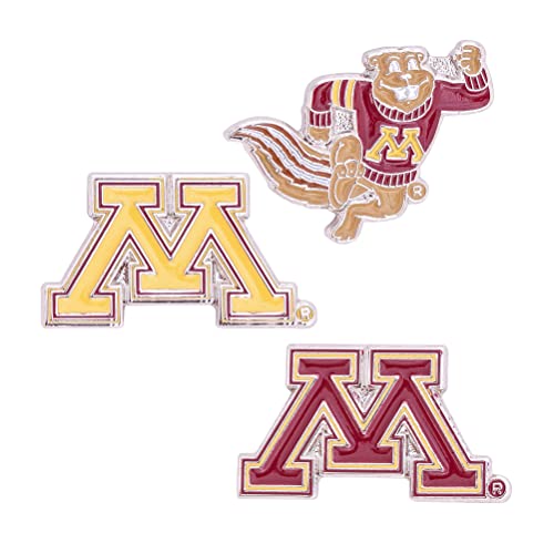 Image of Desert Cactus University of Minnesota Lapel Pin MINN Golden Gophers Made of Metal for Formal Wear, Bag and Hat Jewelry, and Tie Tack (Pin Set)