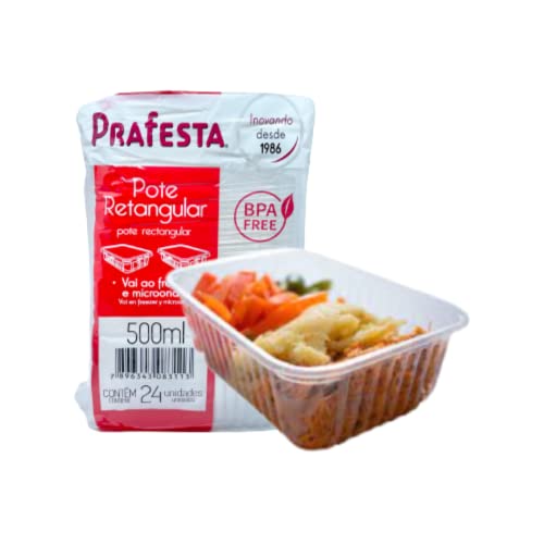Embalagem Descartável Marmita Freezer Micro Ondas 500ml 48u