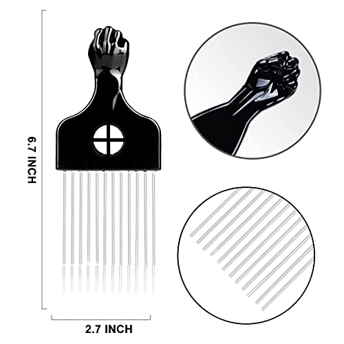 Supaze 3Pcs Hair Styling Set For All - Curl Brush, Twist Sponge For Textured Hair With Metal Pick thumb #4