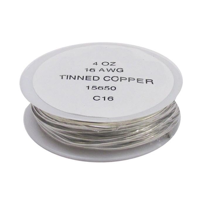 16 Gauge Solderable Tinned Copper Wire 4oz.Spool for Glass Art & Other Crafts