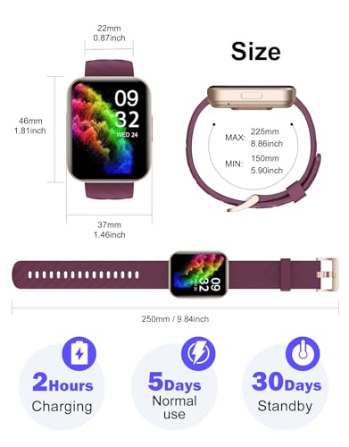 Image of Smart Watch for Women, Answer /Make Calls, for iPhone /Android Phone Purple