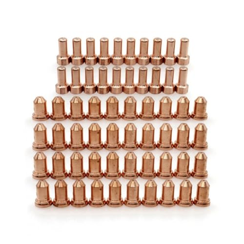 SHFDJTL Tools Compatible with 60PCS SC8004 Electrode & SC8020-10 Tip Kit for Compatible with SC80 PT80 Unimig Razor Cut45 Cutter SC80 Plasma Torch Kit