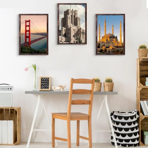 Image of BESCRCL 11x17 Picture Frame Engineered Wood Frames, Brown, 1 Pack