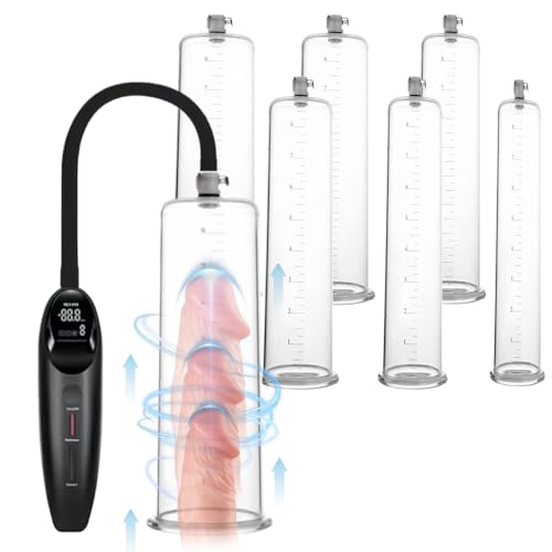 NAIXBTY Elektrische Penispumpe Vakuumpumpe Sex Spielzeug für Männer mit 6 Extraktions und Deflationsmodi Penis Erektion Potenzsteigerung Penisverlängerung Vergrößerung Impotenzhilfe Pumpe Trainer (B)
