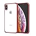 Soke iPhone Xs Max Case 2018, Slim Fit Cover Case [Unique Loudspeaker Hole][Drop Protection] with Clear Soft TPU Back and Electroplated Frame for iPhone Xs Max 6.5 Inch (2018 Released), Red