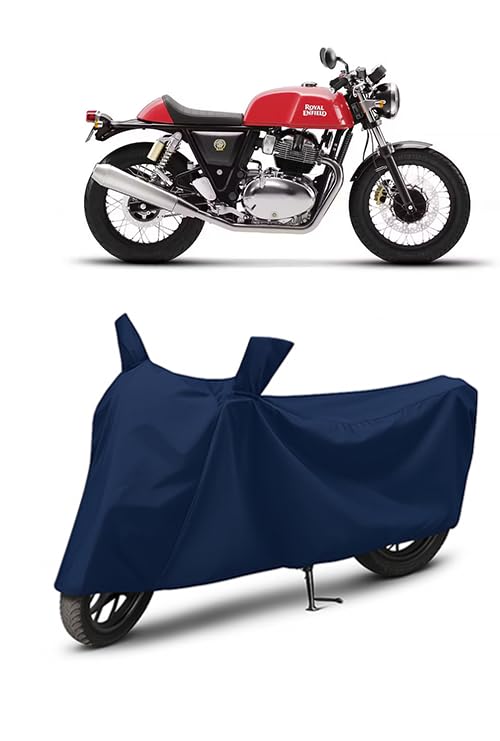 Image of Waterproof Bike Cover for Royal Enfield Continental GT 650 | All Weather Protection from Rain, Dust, UV Rays & Scratches with Mirror Pockets & Buckle Belt | Continental GT 650 Bike Cover