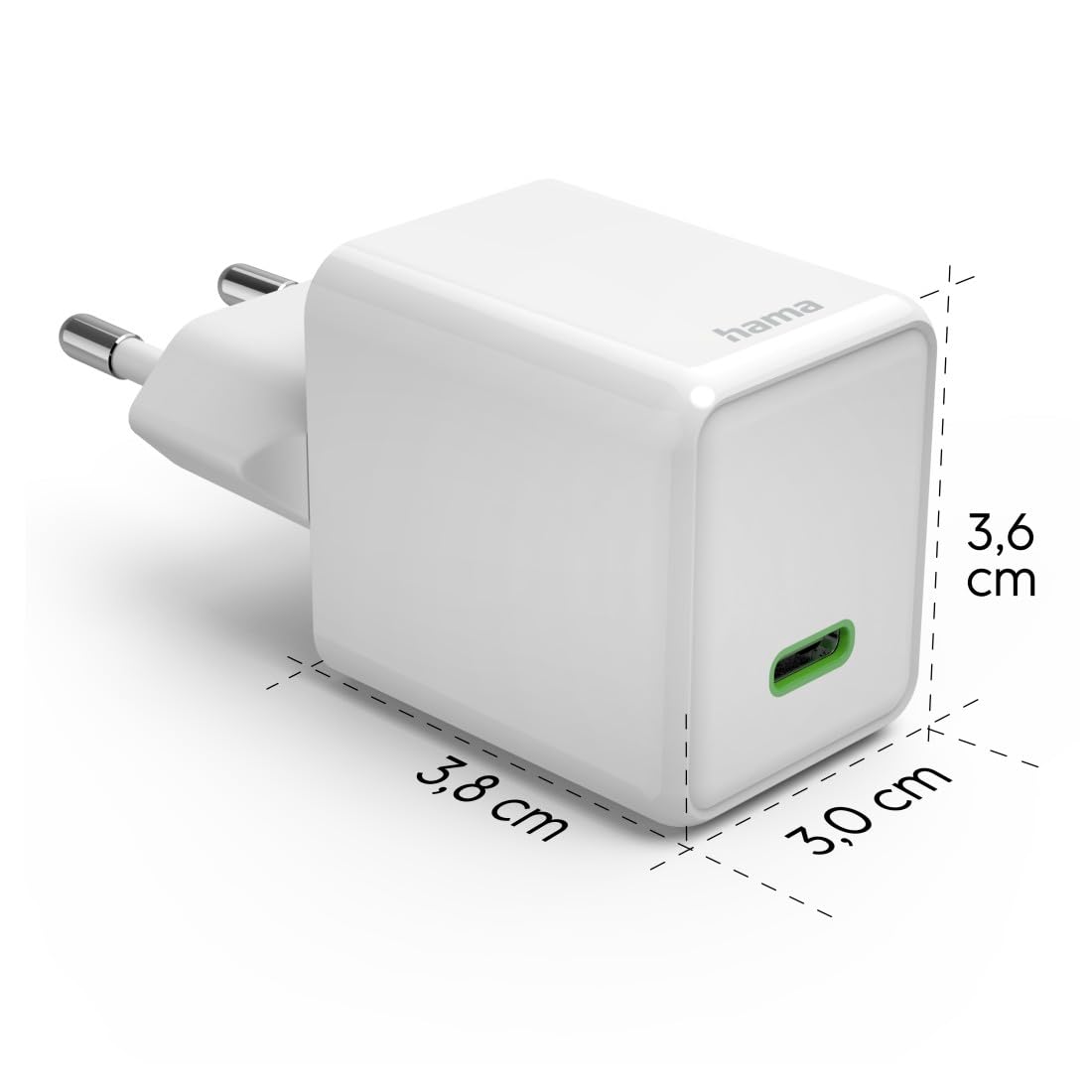 Hama Ładowarka sieciowa mini 45 W, USB typ C (mała, lekka, adapter ładowania, Power delivery, Quick Charge, wydajna, szybka) biała