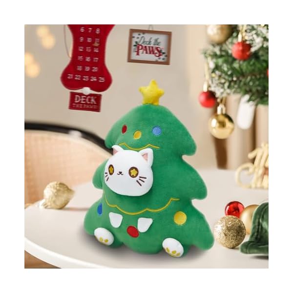   Christmas-Cat-Plush-Xmas-Plushies-Christmas-Tree-Plush-Holiday-Plush-12-inches-for-Birthday-Valentine